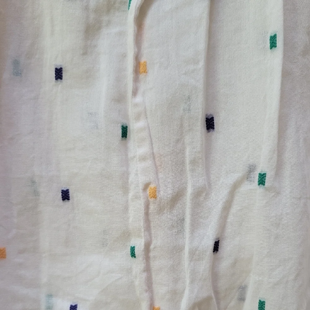 J. Crew Ivory Dot Peasant Top, XS - Picture 5 of 7